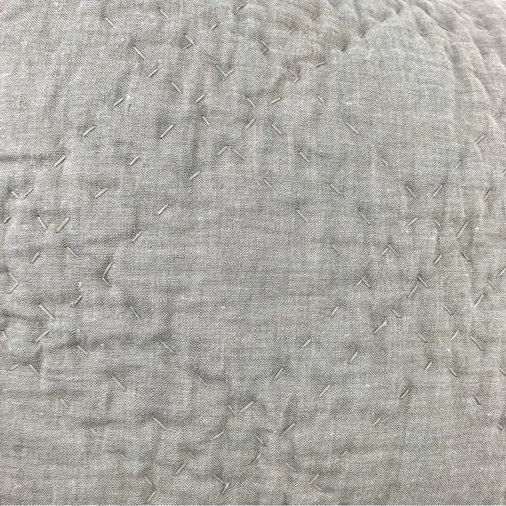 RH Stonewashed Belgian Linen Diamond Stitch Lumbar Sham